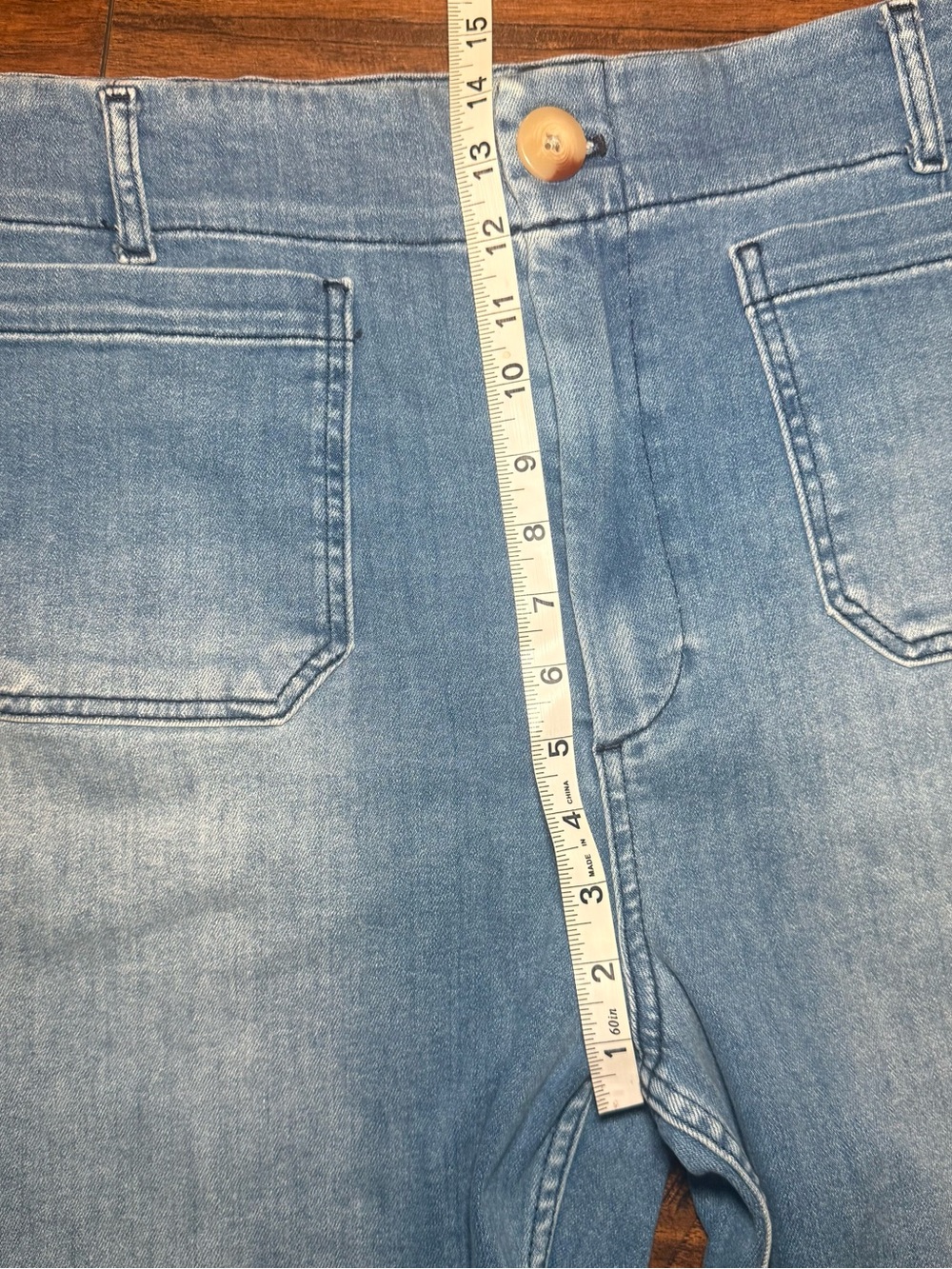 Anthropologie Maeve Colette Cropped Wide Leg Denim Size 34 Minimalist Chic - Picture 12 of 13